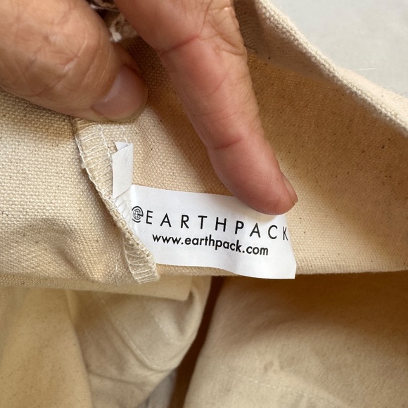 VUORI XL Canvas Tote Bag logo Beige Tan The Rise The Shine Gym Beach 24" x 15" - Picture 10 of 13